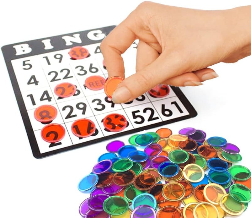 Dacefloy Store Magnetic Bingo Set -100 PCS Green Metal Ringed Chips/Plastic Poker Tokens/Markers/Math Counting/Science Exploration/STEM Kit/Family Game Nights… - Image 4